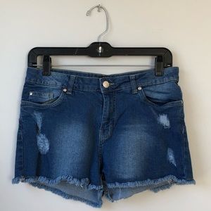 Top Secret Mid-Rise Distressed Women’s Jean Shorts, European Size 40